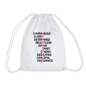 Gymnastique, motivation gymnastique - Sac de sport léger - blanc - Devant