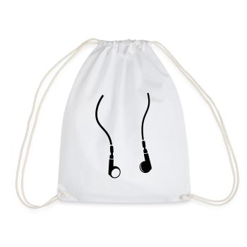 des écouteurs - Sac de sport léger - blanc - Devant