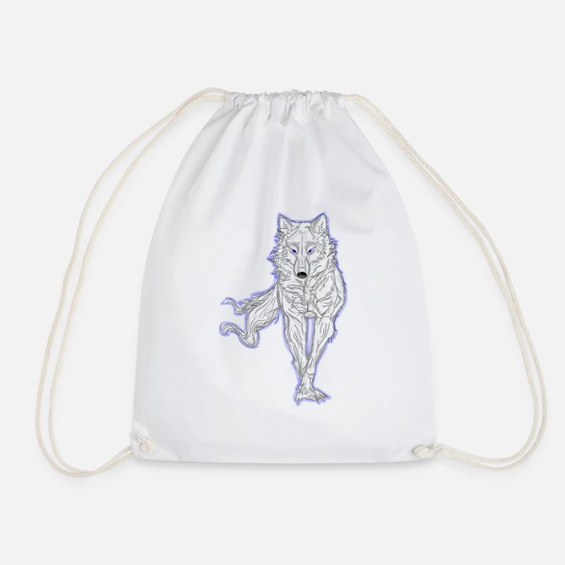 anime wolf - Turnbeutel - Weiß