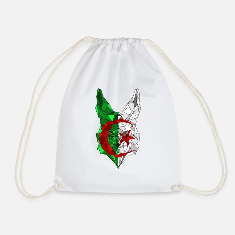 Fennec und die Flagge Algeriens in der Polysphäre 3 - Turnbeutel - Weiß