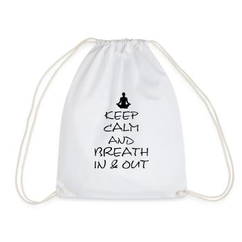 Yoga breath in and breath out - Turnbeutel - Weiß - Vorne