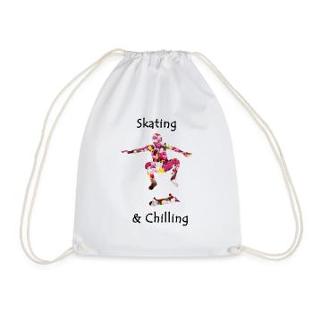 Skating & Chilling - Drawstring Bag - white - Front
