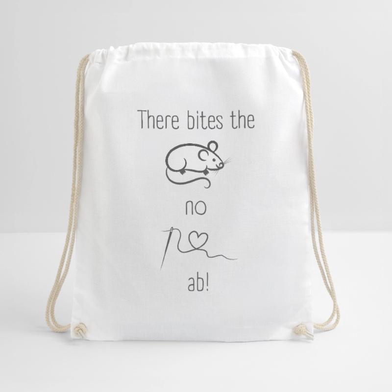 DENGLISCH Design The mouse doesn't bite off a thread Drawstring Bag