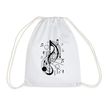Musique abstraite de clef de sol - Sac de sport léger - blanc - Devant