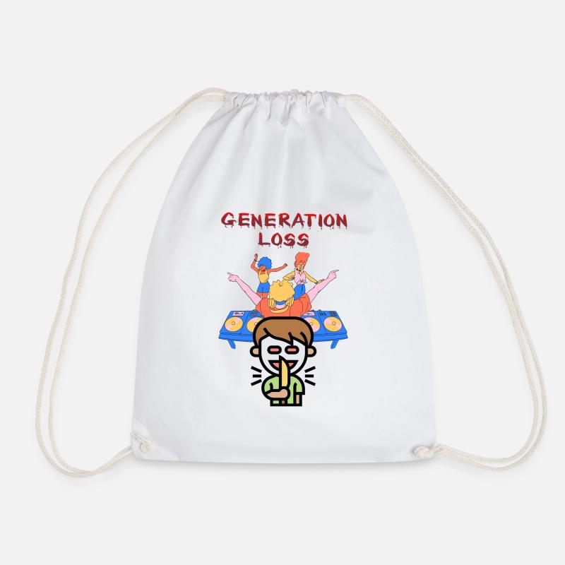Generation loss - Drawstring Bag - white