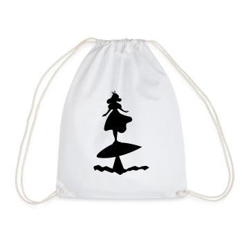 Silhouette d’Alice au pays des merveilles - Sac de sport léger - blanc - Devant