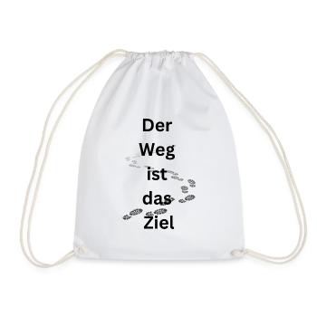 Der Weg ist das Ziel - Turnbeutel - Weiß - Vorne