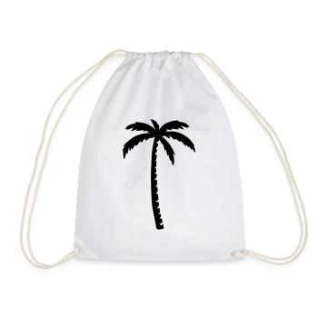 Palm tree - Drawstring Bag - white - Front