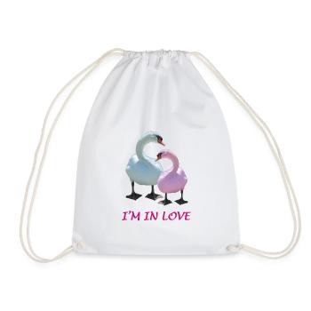 L’amour du cygne - Sac de sport léger - blanc - Devant