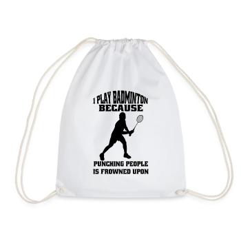 Badminton Badminton Badminton Fan Équipe de badminton - Sac de sport léger - blanc - Devant
