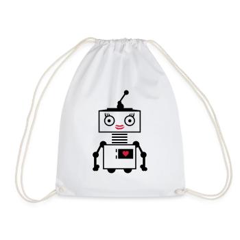 copie femme robot - Sac de sport léger - blanc - Devant