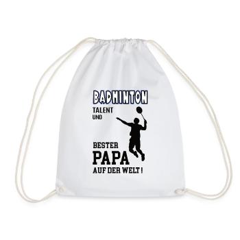 Badminton Spieler Badmintonspieler Papa Vater - Turnbeutel - Weiß - Vorne