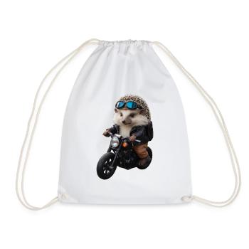 Herisson motard - Sac de sport léger - blanc - Devant