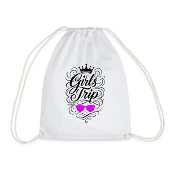 Girls Trip Holiday Travel Girls - Drawstring Bag - white - Front