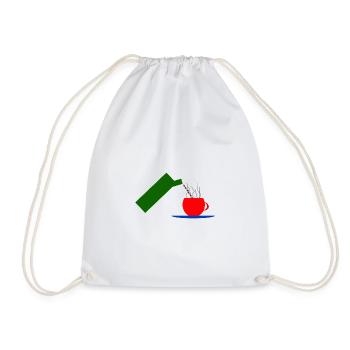 Coffee, coffee lovers, coffee drinkers - Drawstring Bag - white - Front