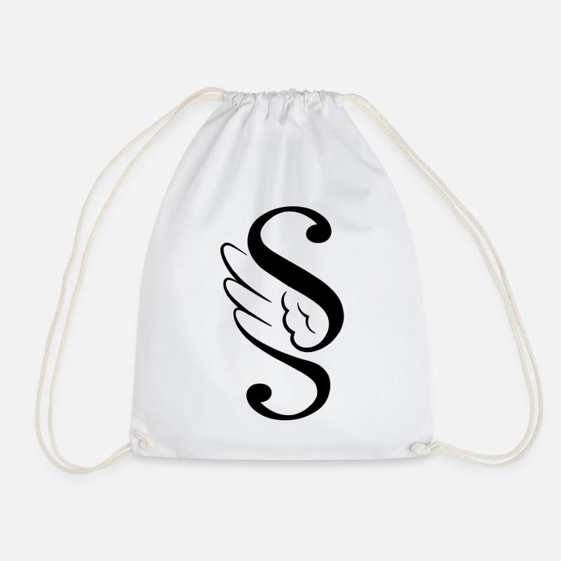 Paragraph Paragraph Wing Wings - Drawstring Bag - white