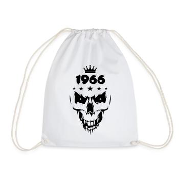 1966 Totenkopf - Turnbeutel - Weiß - Vorne