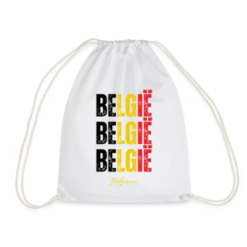 Fierté belge, drapeau de la Belgique - Sac de sport léger - blanc - Devant