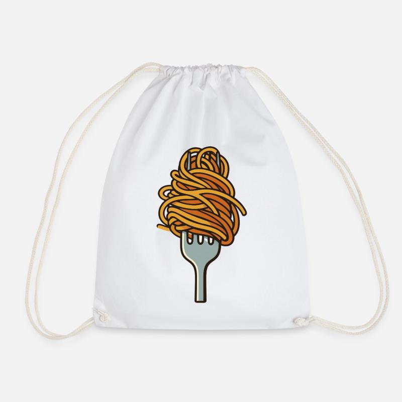 spaghetti - Drawstring Bag - white