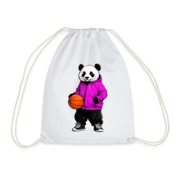 Panda de basket-ball - Sac de sport léger - blanc - Devant