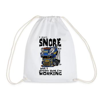 1477_i_dont_snore-M_TRUCK - Drawstring Bag - white - Front