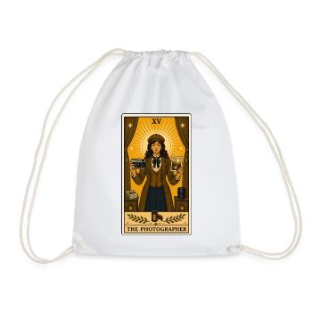 Fotografin | Kamera Beruf Tarot - Turnbeutel - Weiß - Vorne