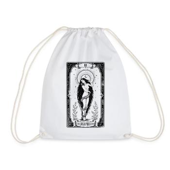 The High Priestess – Lilith Gothic Tarot Card - Drawstring Bag - white - Front