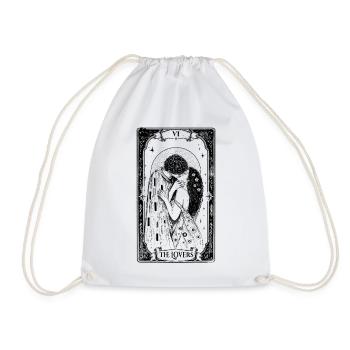 Die Liebenden – Die Kiss Gothic Tarotkarte - Turnbeutel - Weiß - Vorne