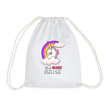 I'm a fucking unicorn - Turnbeutel - Weiß - Vorne