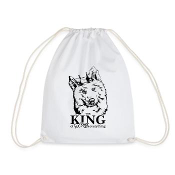 Samoyed King Dog Saying Dogs Dog - Drawstring Bag - white - Front