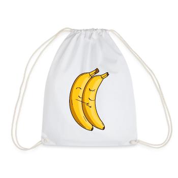 Banane Kuscheln Liebe - Turnbeutel - Weiß - Vorne