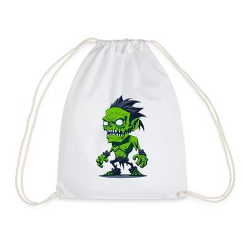 Zombie - Drawstring Bag - white - Front