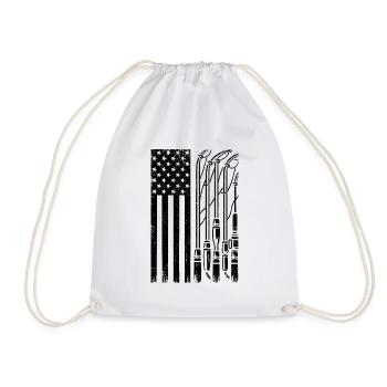 Canne à pêche drapeau américain USA Patriot Fisherman An - Sac de sport léger - blanc - Devant