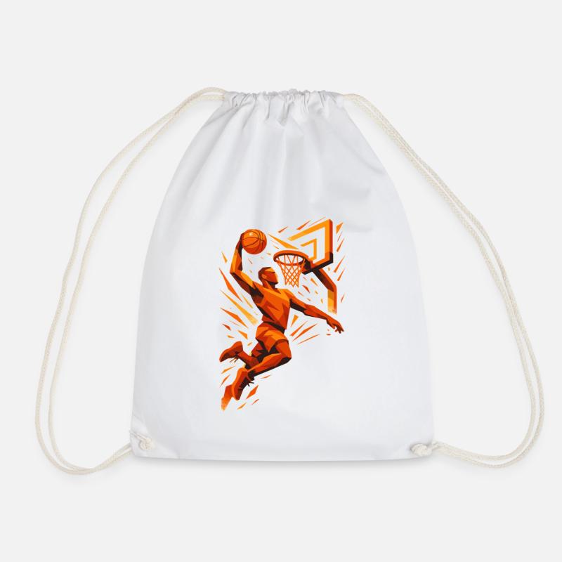 Basketball Slam Dunk Wurf Spieler Dunking Geschenk - Turnbeutel - Weiß
