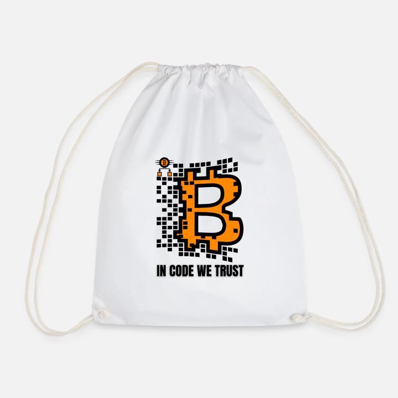 Bitcoin Krypto Kryptowährung Geschenkidee Crypto - Turnbeutel - Weiß