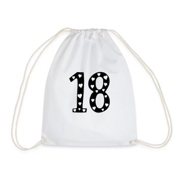 18 Anniversaire Coeur - Sac de sport léger - blanc - Devant