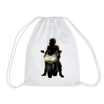 Dämmerung auf der Motorradstrecke - Drawstring Bag - white - Front