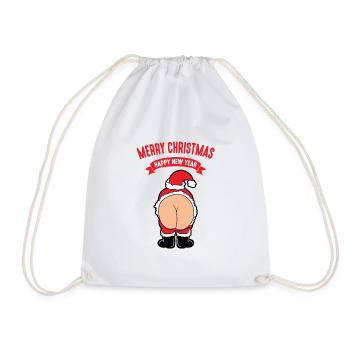 Noël Motif de Noël Père Noël - Sac de sport léger - blanc - Devant