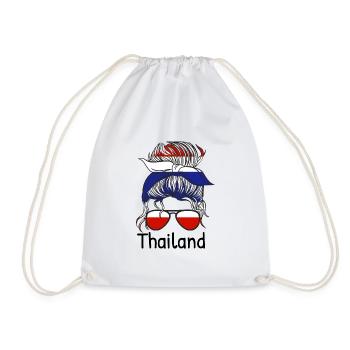 Thaïlande Drapeau Thaïlandais Drapeau utilisé Look - Sac de sport léger - blanc - Devant