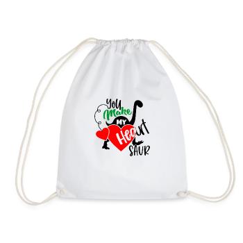 You make my heart saur - Turnbeutel - Weiß - Vorne