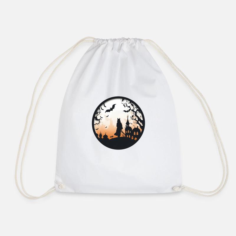 Halloween town - Drawstring Bag - white