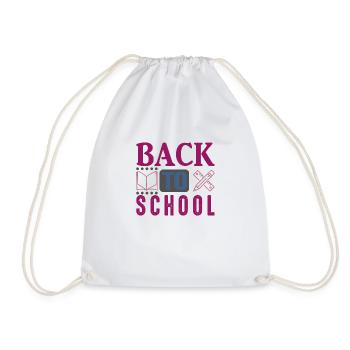 Back to School, Schulbeginn Sommerferien Ende, Fun - Turnbeutel - Weiß - Vorne