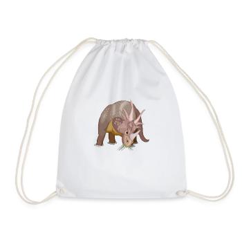Dinosaur 24 - Drawstring Bag - white - Front