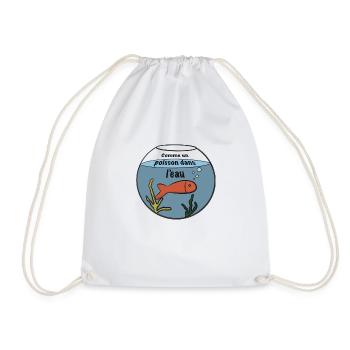 Comme un poisson dans l'eau - Sac de sport léger - blanc - Devant
