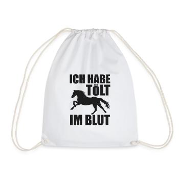 Isländer Islandpferd Islandpferde Geschenk - Turnbeutel - Weiß - Vorne