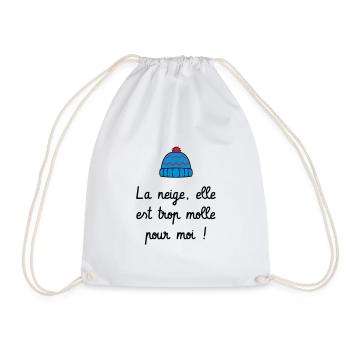 La neige, elle est trop molle pour moi ! Culte - Sac de sport léger - blanc - Devant