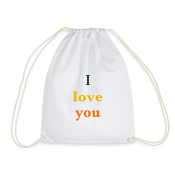 I love you - Turnbeutel - Weiß - Vorne