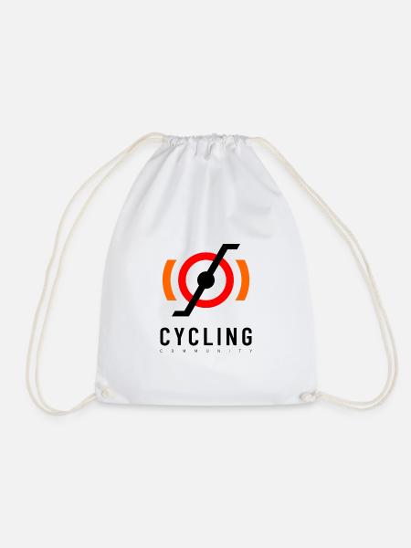 cycling Quote Graphic Bestsellers - Drawstring Bag - white