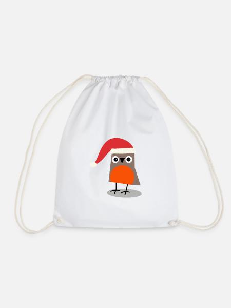 Redthroat2 - Drawstring Bag - white