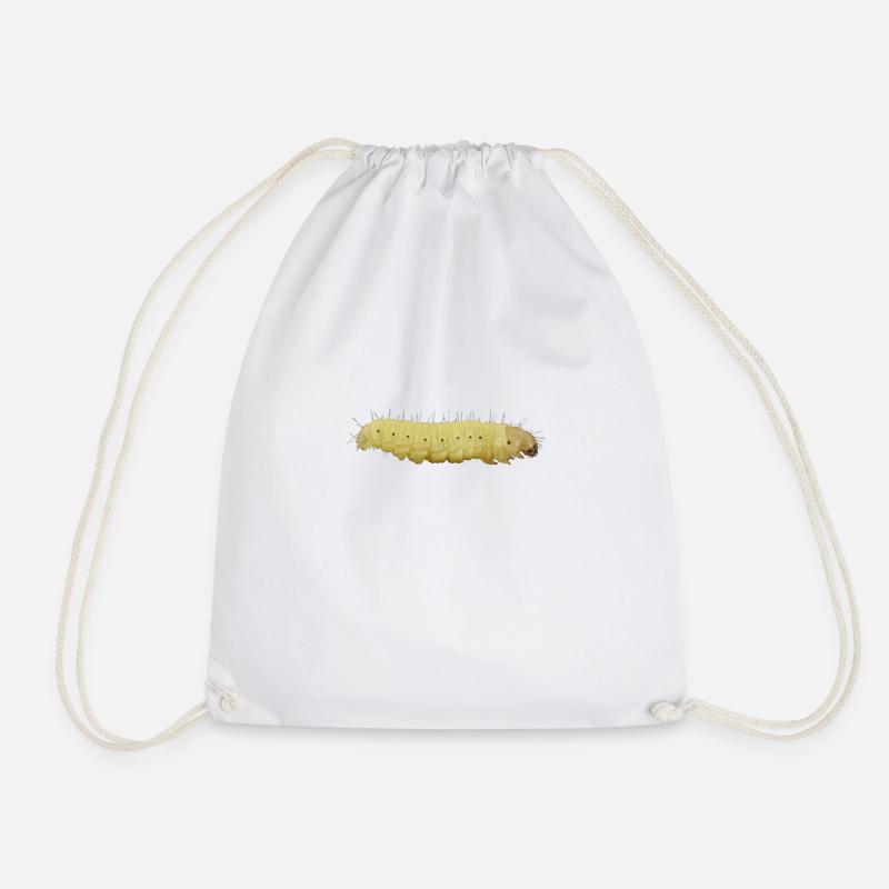 Caterpillar - Drawstring Bag - white